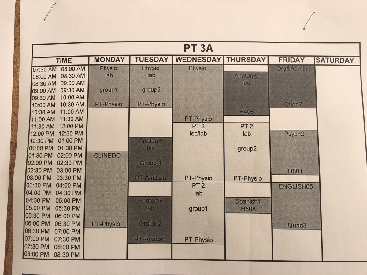 SparcCouncil's tweet photo. Third year schedule https://t.co/0chgTfUY2z