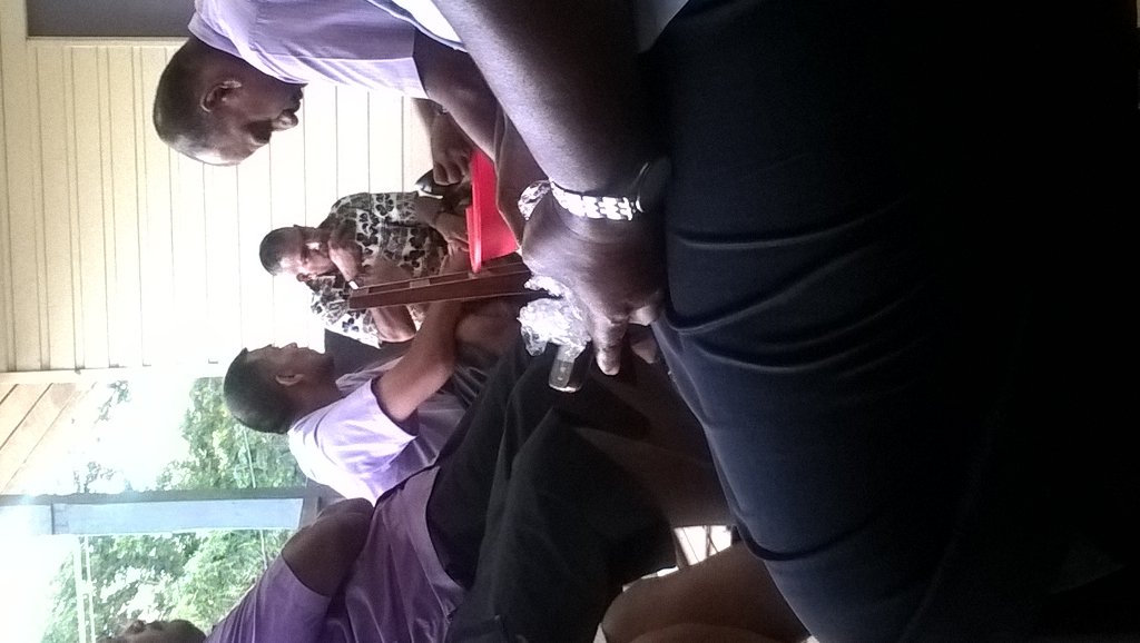 Having grog session with Minister