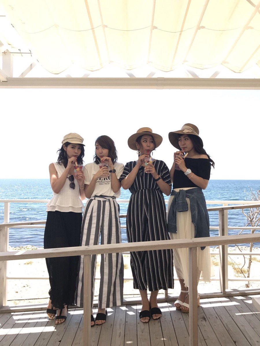 Yuika Twitterissa 淡路島 旅行 Part2 女子旅 旅行 友達 リンクコーデ 最高 大好き モノクロコーデ キャスケット帽 モデル Model おしゃれさんと繋がりたい オシャレ好きな人rt