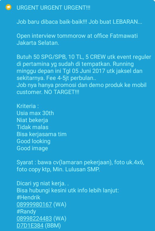 RundwiN's tweet photo. @lokerspg @InfojobSPG @AbgEvent @rajaspg @Entermanagement @spgservice @SPGprofessional @pakarSPG @jobforspg @spgjob @SatuAgency @job_SPG_SPB https://t.co/CeSp3qepRu