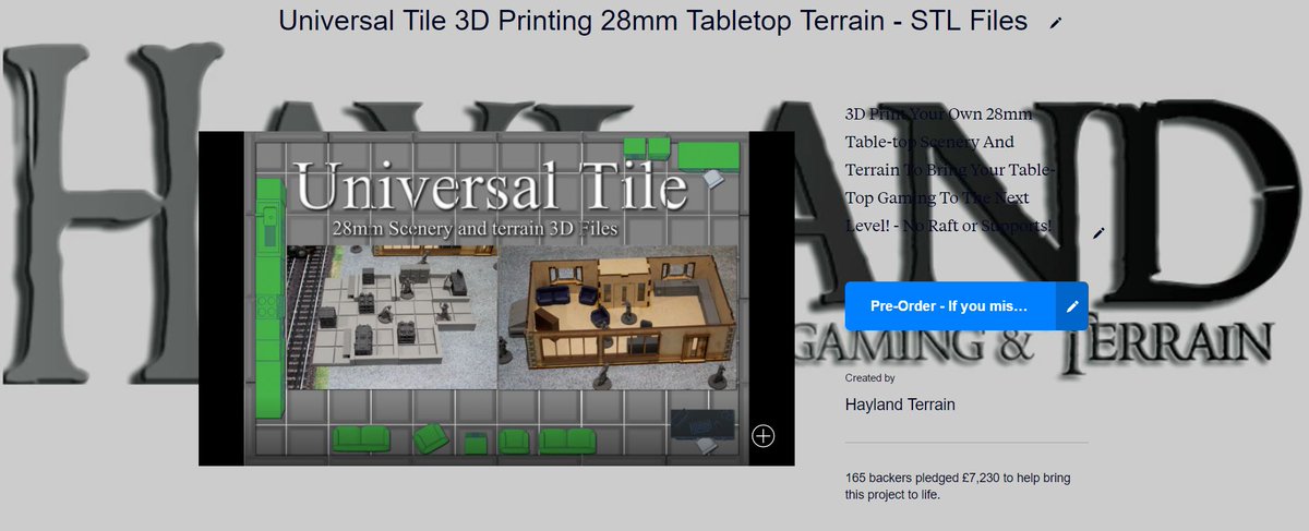 HaylandGames's tweet photo. We had a very successful kickstarter! thanks to our backers we raised £7230!

#Kickstarter #wargaming #tabletop #tabletopgames #3Dprinting https://t.co/DYgoSJSuIF