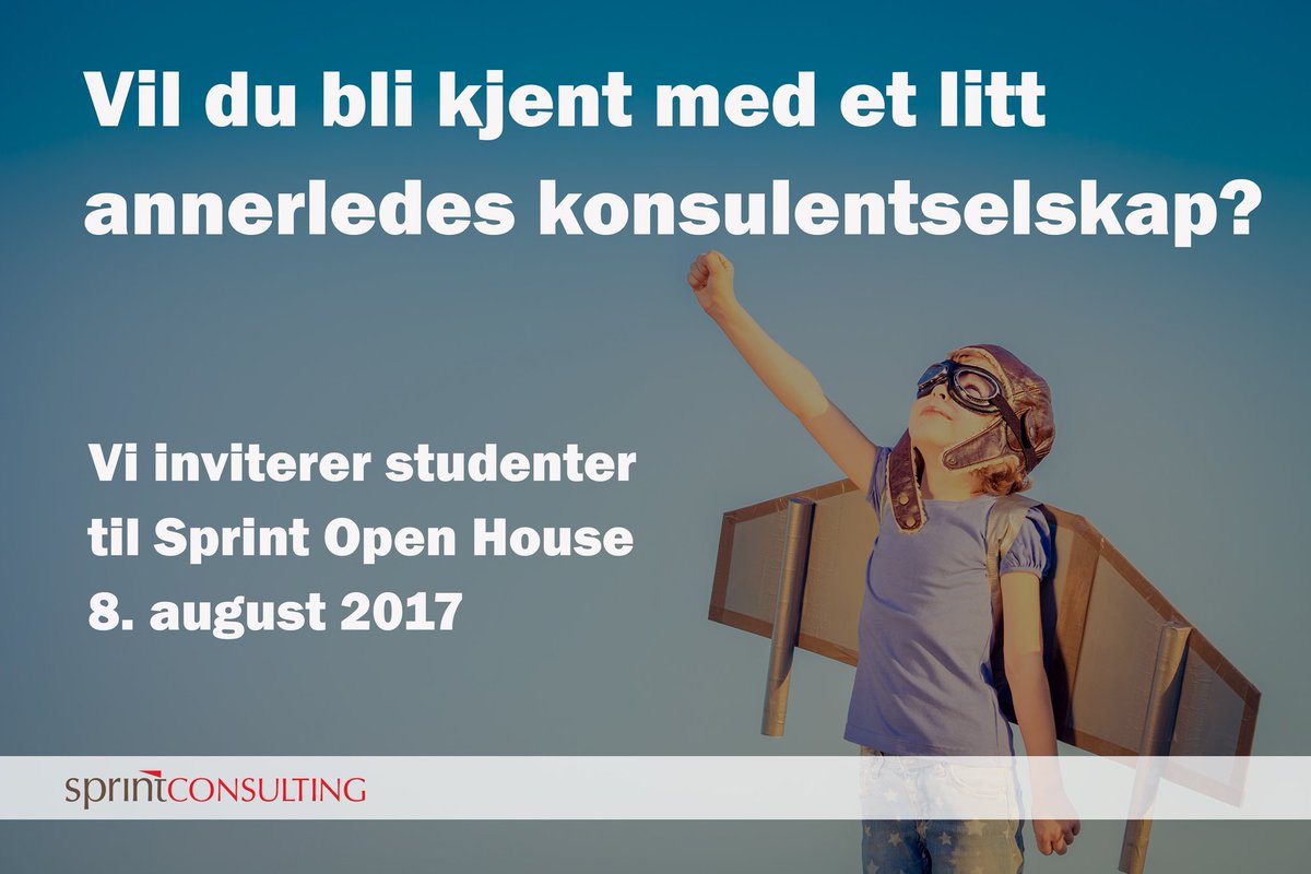 Sprint_Consult's tweet photo. Vi inviterer studenter til å bli kjent med oss på Sprint Open House 8. august. Les mer: https://t.co/CUUtTJcEsB https://t.co/ASoDQOzcXY