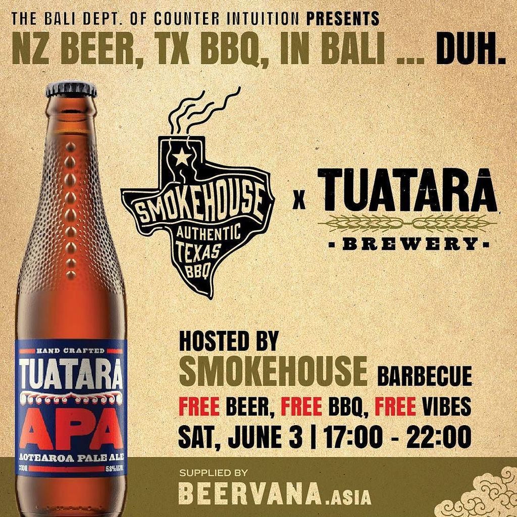 Come on down to Smokehouse this Saturday! Try out some NZ craft beer courtesy of <a href="/beervana/">Jeff Alworth</a>.id #baliliving #balibbq ift.tt/2rNqvyx