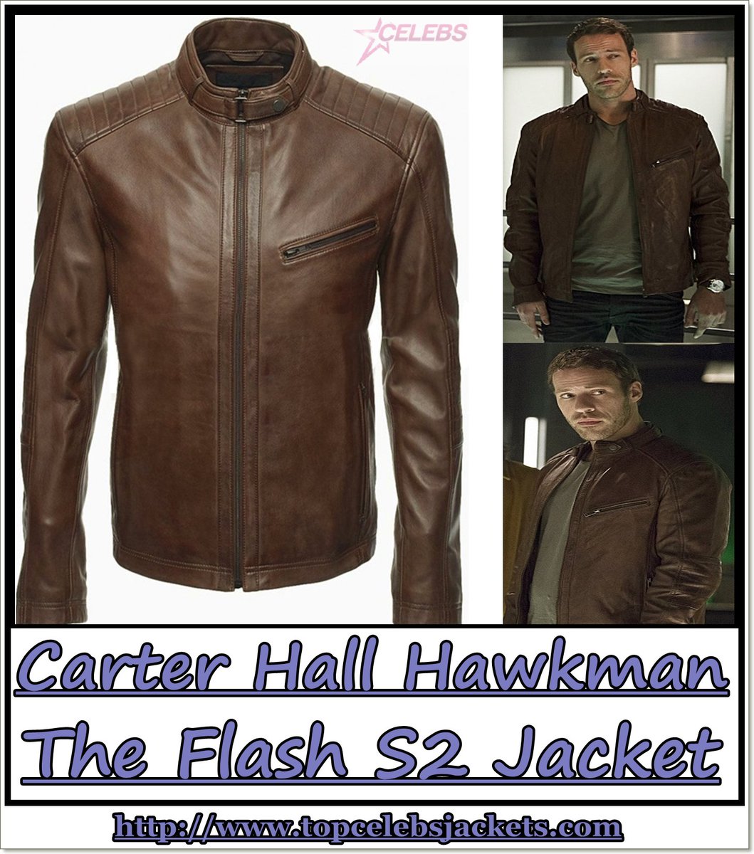 Obtain the famous @FalkHentschel #TheFlash Season 2 #CarterHall Hawkman Leather Jacket at Topcelebsjackets. For more goo.gl/44vE58