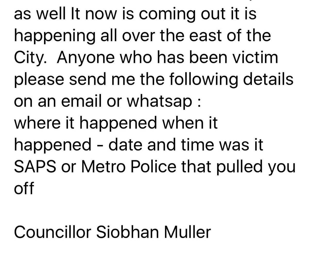 Abramjee's tweet photo. As received: Were you a victim? If so, please report it and let's get the rotten apples in uniform off our streets. #NoToCurruption https://t.co/fBGtmGJTNP