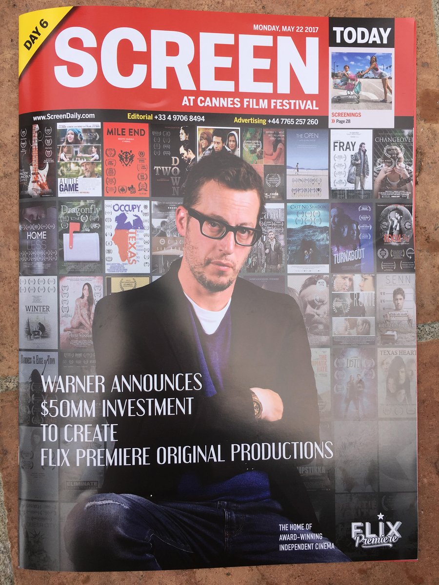 Delighted to see #MILEENDMOVIE on front page of <a href="/Screendaily/">Screen International</a> <a href="/Festival_Cannes/">Festival de Cannes</a> this week as <a href="/FlixPremiere/">Flix Premiere</a> announced new $50m production fund