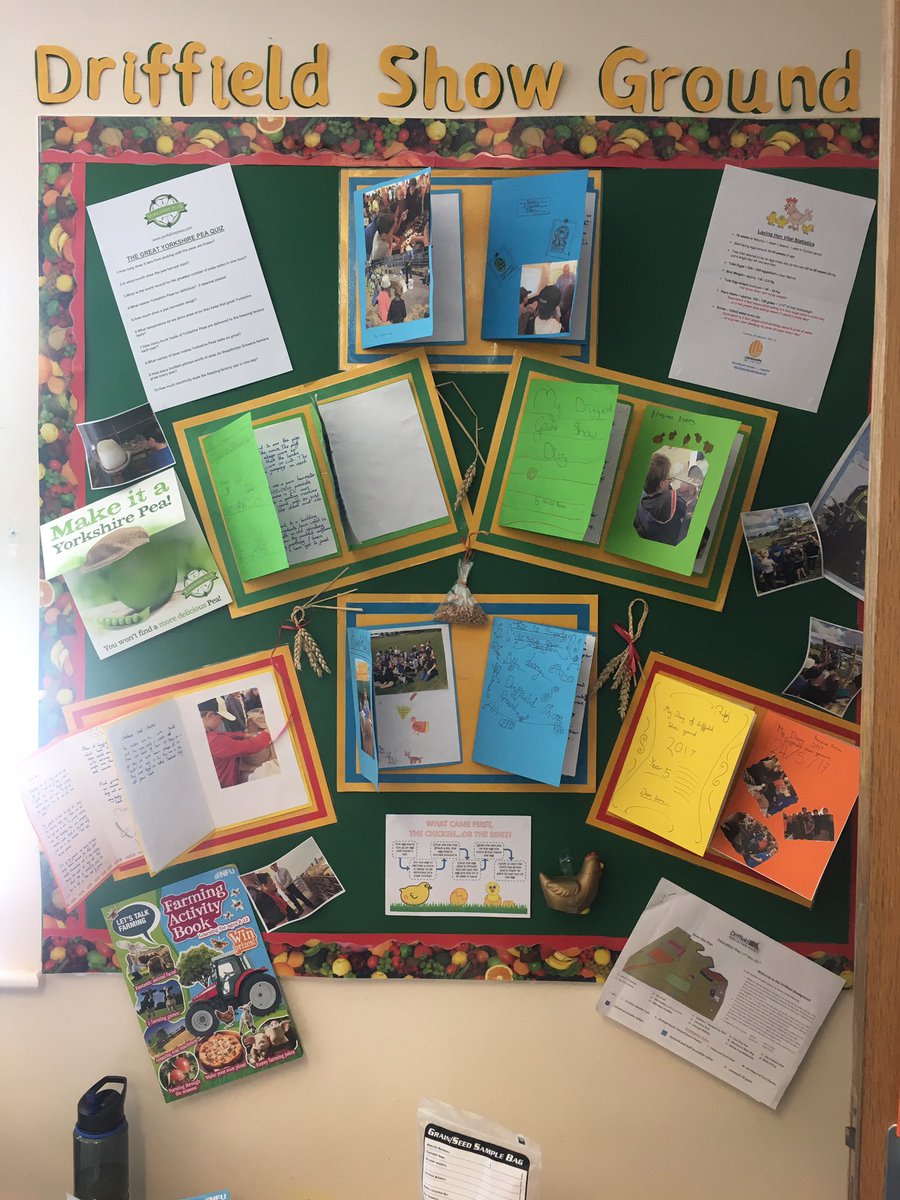 LydiaKRedshaw's tweet photo. Created my first display yesterday! I taught the children to write diary entries from our trip to Driffield show ground 🥕🐷🐮 #ysjprimed https://t.co/xChrHTVPaK