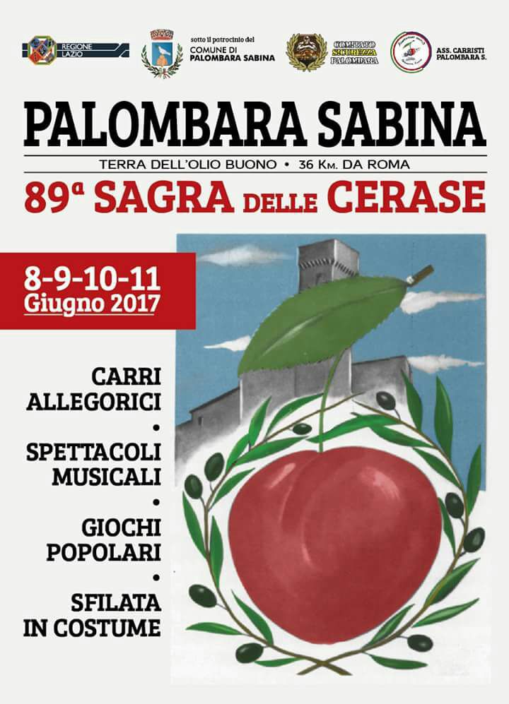 romapocketit's tweet photo. Palombara Sabina, dall’8 all’11 giugno torna la Sagra della Cerasa https://t.co/L63qrFeHv3 https://t.co/T3IqKVY8B7