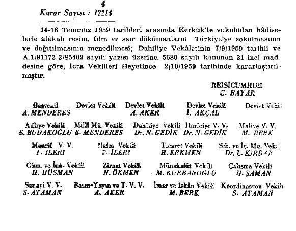 adaletozgurluk2's tweet photo. Pek milli/mukaddesatçı Adnan Menderes hükümeti,
1959'da Kerkük'de yapılan Türkmen Katliamı'nın ülkede duyulmaması için yasak çıkarmıştı.?! https://t.co/qvw8kd8FQb
