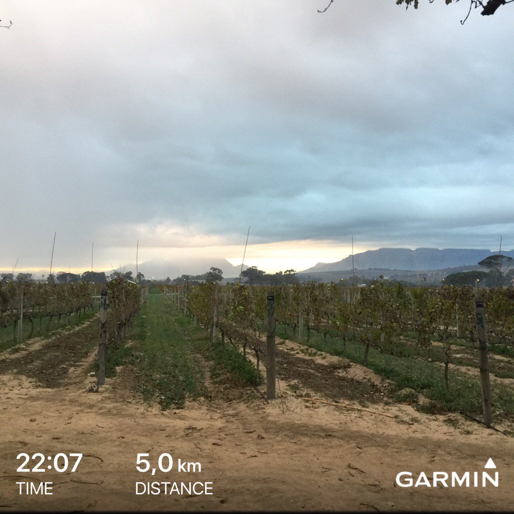 JacquesMarkram's tweet photo. Amazing trail run @Vergenoegd with @SalomonRunning and @GarminFenix3HR #new5kmPB https://t.co/ikEbjaFhmy