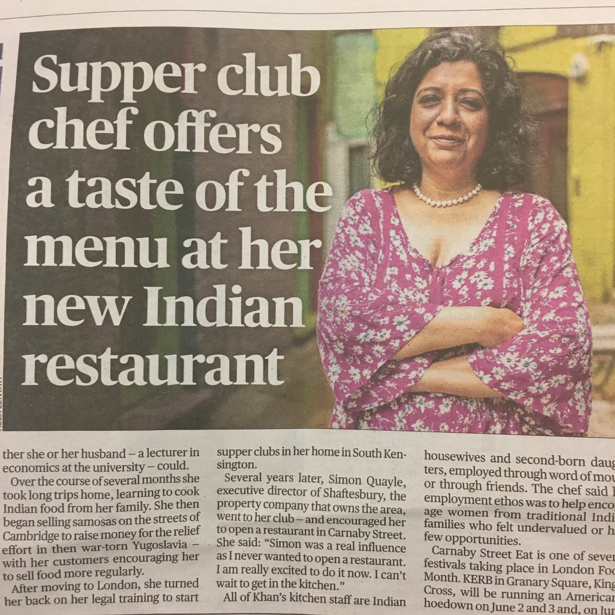 So excited to see @Darjeelingldn in the Evening Standard yesterday!