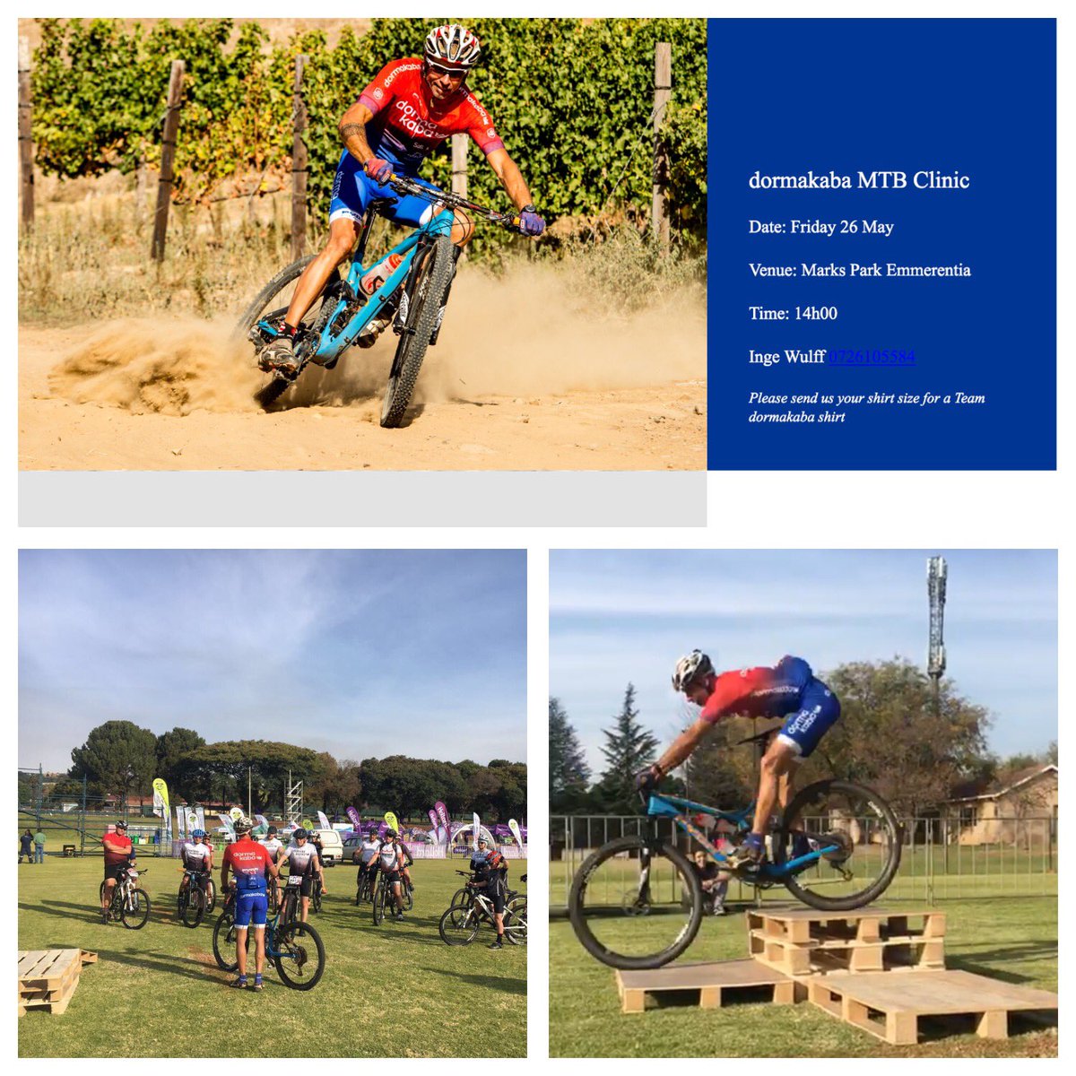 Joberg pre-#HollardJuma <a href="/TeamDORMASA/">Team dormakaba SA</a> mtb skill clinic. #MasterCornersObstacles <a href="/enduren/">Enduren Nutrition</a> @EnjoyFitnessZA