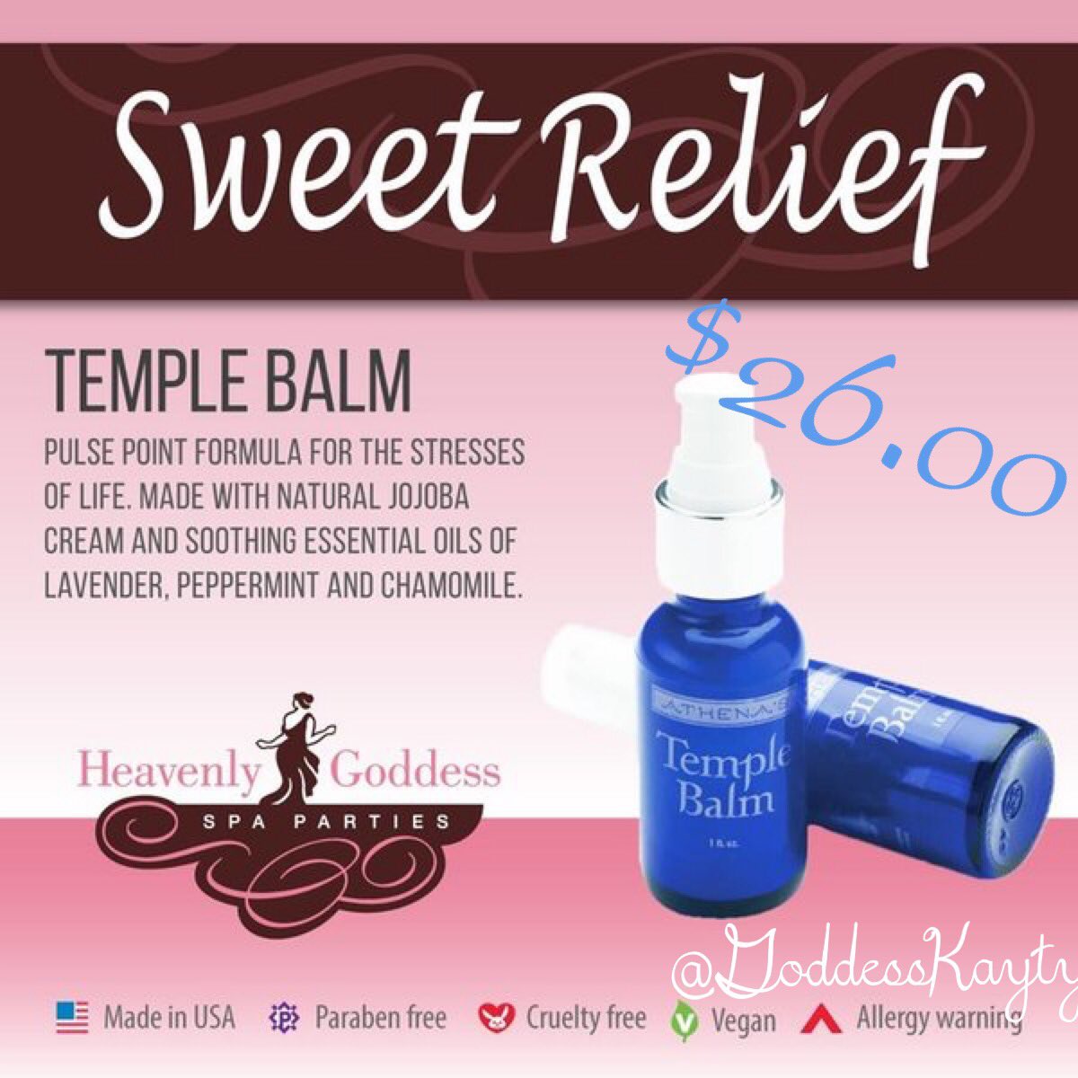 GoddessKayty's tweet photo. Today was a tough day! Thank the universe for #athenas temple balm #athenashn #selfcare #selflove #relaxation #calming #goddess https://t.co/ESVw5lUvA1