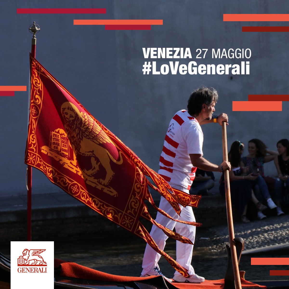 GeneraliItalia's tweet photo. #LoVeGenerali vi aspetta all'arsenale dalle 11.30 alle 15 per provare la voga alla veneta con lo storico Gondolone delle Generali! 🛶 https://t.co/rhJG49PI7v