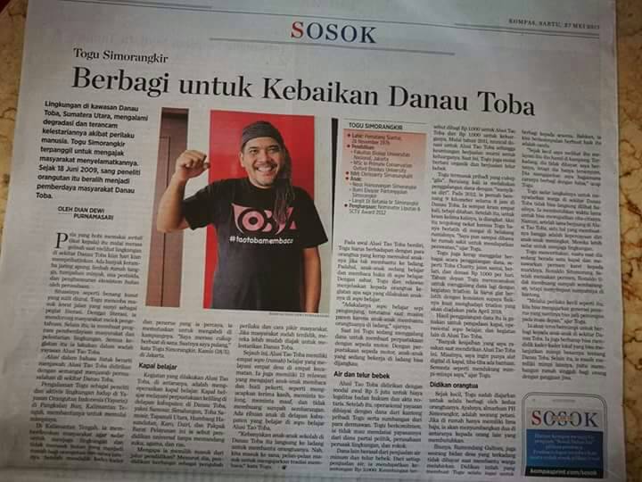 Tentang guru kita hari ini, Bang Togu Simorangkir.
Rubrik Sosok di harian Kompas hari ini.