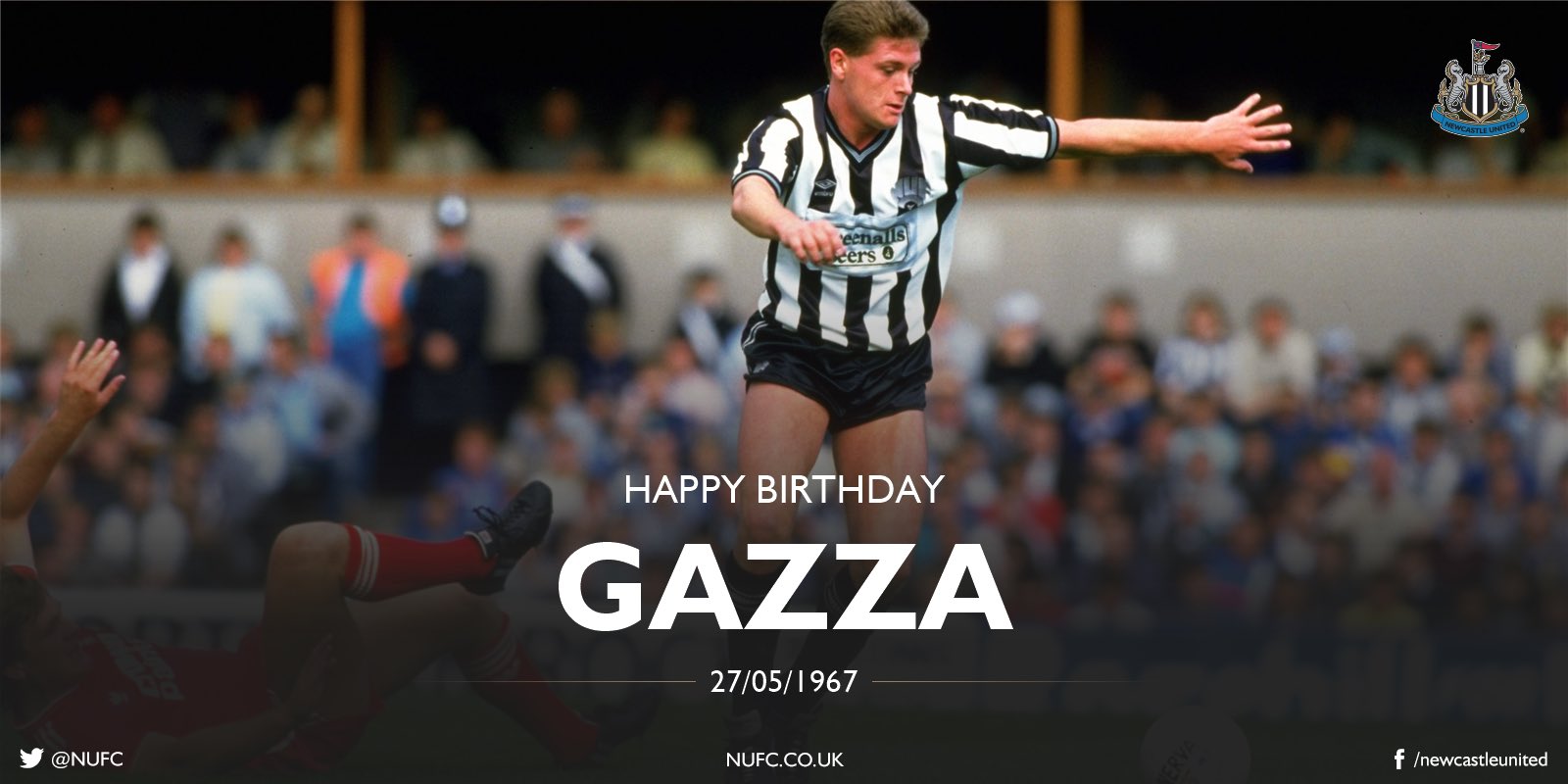 A very happy 50th birthday to one of Tyneside\s favourite sons - Paul Gascoigne!    