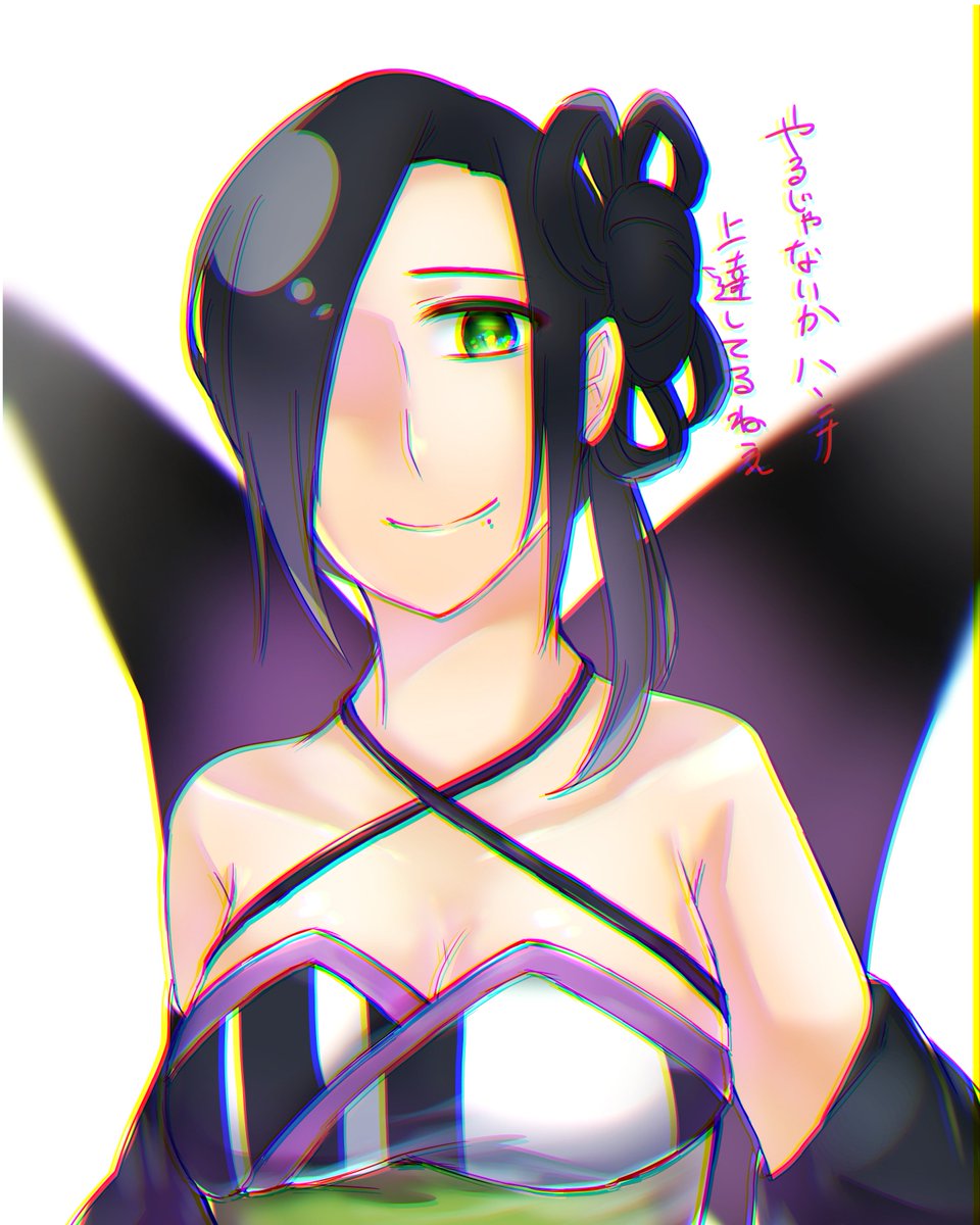 waduru_creation's tweet photo. @Table_Guardians 
メイキング（？）で描いたアケミです　ゴリゴリ色収差
勝手にハンナちゃんのお名前お借りしました（
 #食卓守護者 https://t.co/oADNCJp0Tg