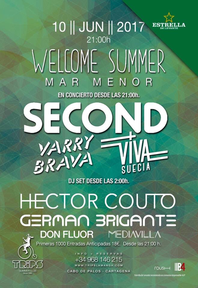 elrescateweb's tweet photo. 🔴 #SORTEO de 2 entradas dobles. ¿Quieres ver a @secondmusic, @varrybrava y @VivaSuecia en el Welcolme Summer Mar Menor ? ➡️ RT + FOLLOW🤞🏻💃🏼🎉 https://t.co/6CeJiHqXN9