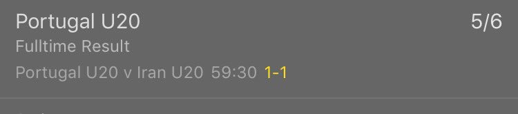 gladiator_tips's tweet image. 🌟🌟INPLAY TIP🌟🌟

FIFA U20 World Cup

Portugal must win to avoid being knocked out and are pressing for that 2nd goal...