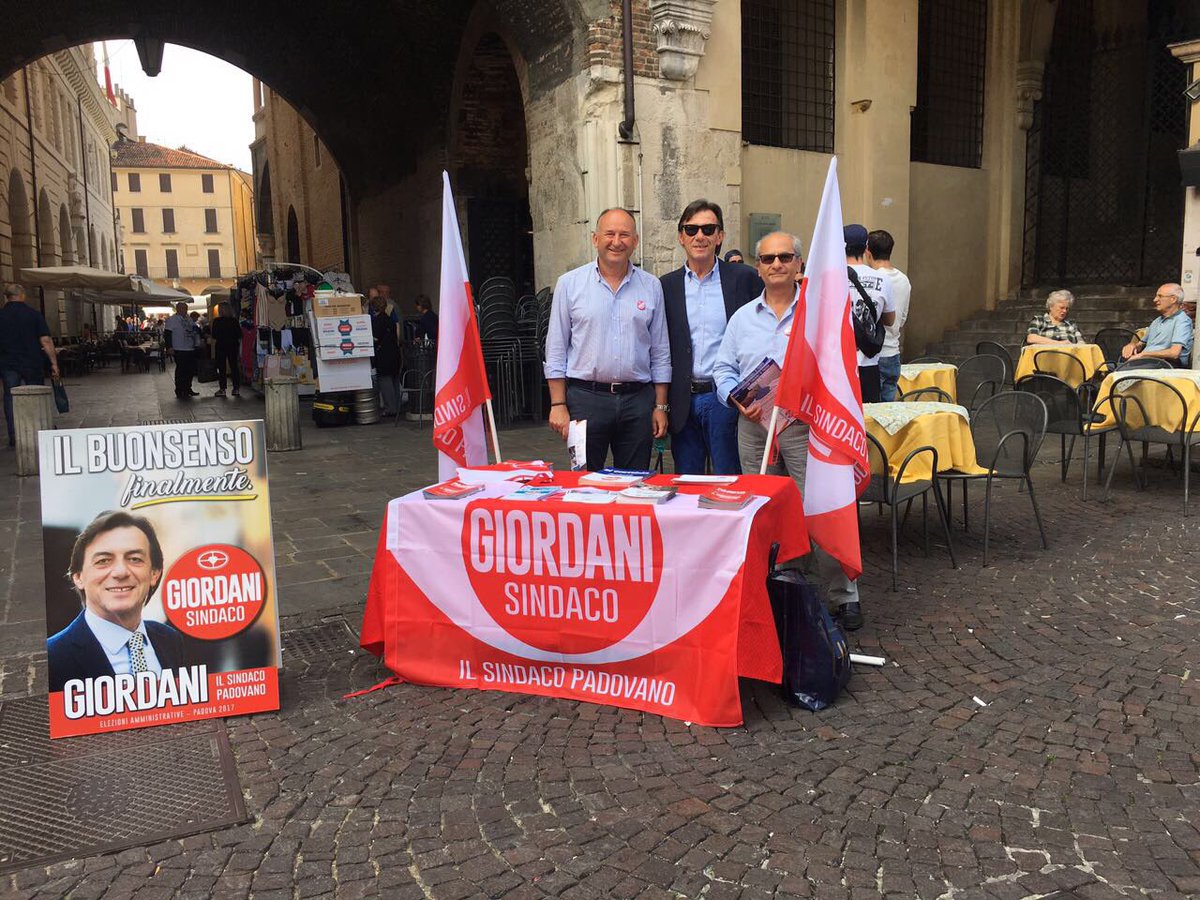 #live in piazza a #Padova con <a href="/GiordaniSindaco/">GiordaniSindaco</a> <a href="/SergioGiordani_/">Sergio Giordani</a>  #elezionicomunali <a href="/mattinodipadova/">il mattino di Padova</a> <a href="/AnsaVeneto/">Ansa Veneto</a> <a href="/corriereveneto/">Corriere del Veneto</a> <a href="/Gazzettino/">Gazzettino</a>