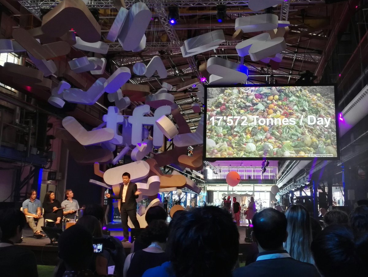 17,572 tonnes of food wasted everyday in Malaysia alone. Pitch 2 from Waste Busters, using this waste for nutritious food powder #tffsummit