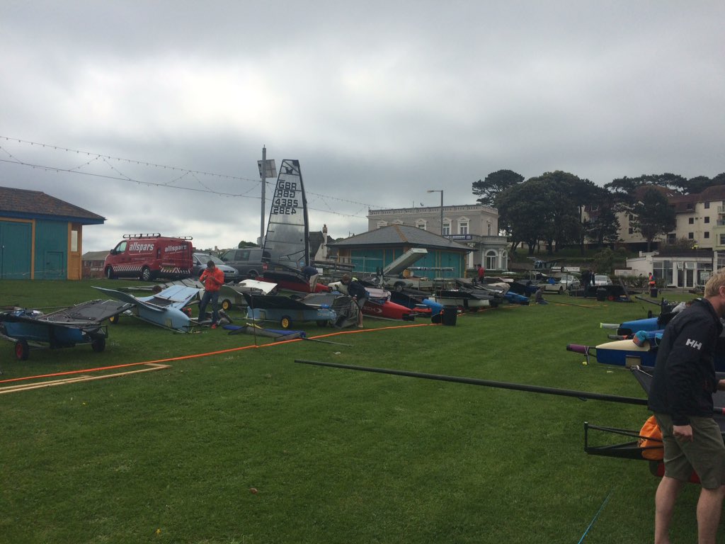 MasonSailing's tweet photo. @extremesailing @SAPExtremeSail @PaigntonSC Thanks! 15-20kts and 50 boats, setting up to be a classic day. https://t.co/yGmWOWeNOm