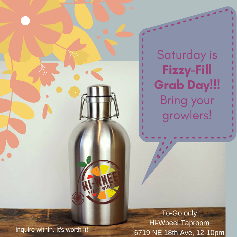 HiWheelWines's tweet photo. Saturday Savings -- bring your growlers! @HiWheelWines #FizzyWines #PDXdrinks #GlutenFreeLibation #VeganLibation #MemorialDay #Remembrance https://t.co/F7zJVshrCG