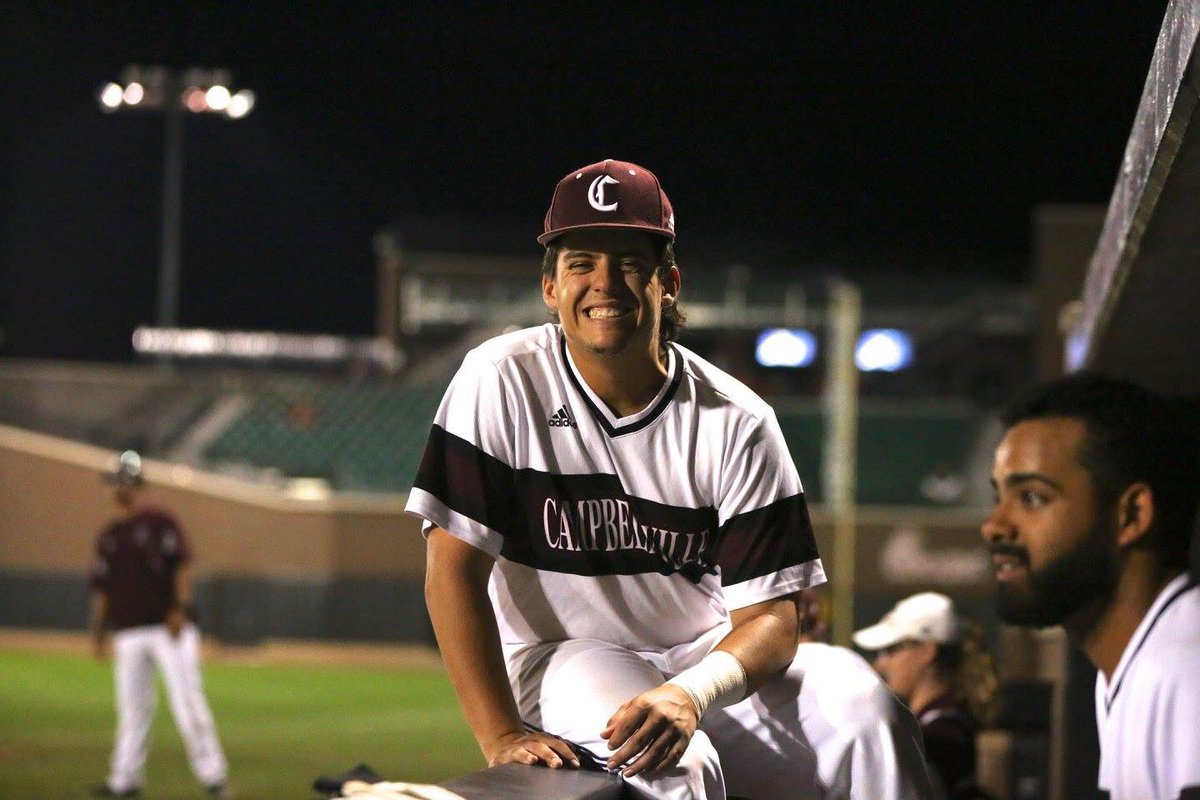 CTigersBaseball's tweet photo. The Tigers are all smiles because they're playing for a #NCCAABaseball World Series championship TODAY! 

Semis vs. @SCU_Eagles at 1pm! https://t.co/YmorZS5bwz