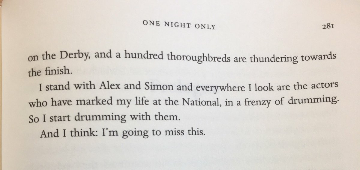 cumberbatchlet's tweet photo. Nicolas Hytner on #NT50, as read from 'Balancing Acts' @hayfestival today. I like to think B was drumming for gold with the best of them. 💕 https://t.co/KYY4HV3aHU