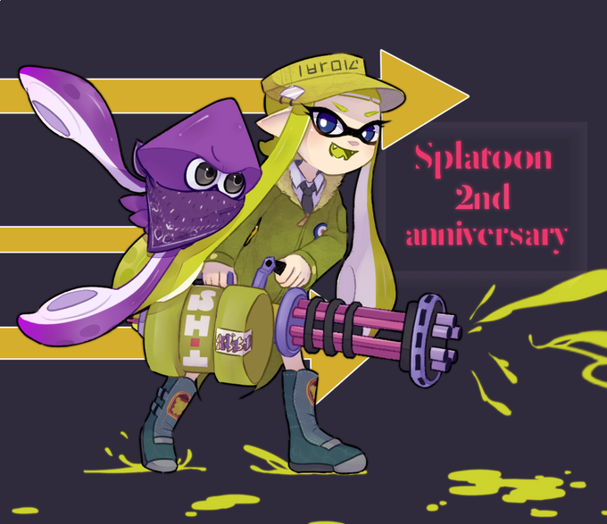 スプラトゥーン2周年のtwitterイラスト検索結果 古い順