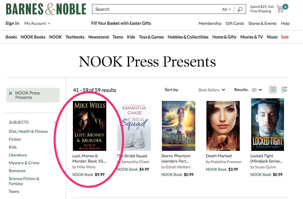 MikeWellsAuthor's tweet photo. Lust, Money &amp; Murder Book 10, "Black Widow" is a @Nook First selection on B&amp;N -  https://t.co/7WF4YKZvPN @nookbn https://t.co/QiWIZp2oLM