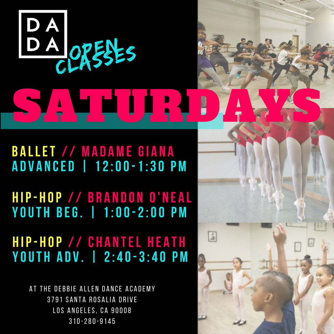 OfficialDADance's tweet photo. SATURDAY #openclasses at #DADA!! #LAdanceclasses #LAdance #LAhiphop #hiphopclasses #LAballet #LAballetclasses #mindbody #debbieallen https://t.co/17Lq6FC8nW