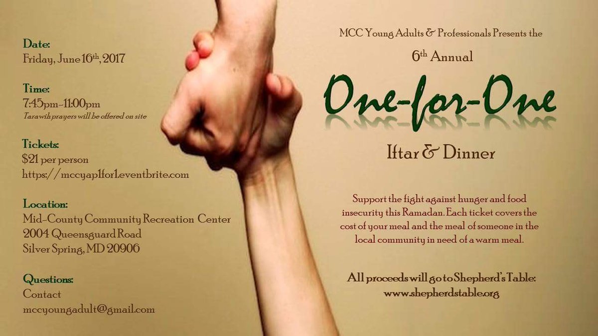 MCC_YAP's tweet photo. Join us for our 6th annual one-for-one iftar on 6/16 to support the fight against hunger and food insecurity! https://t.co/qvimzwHass https://t.co/3XNPXLsg8S