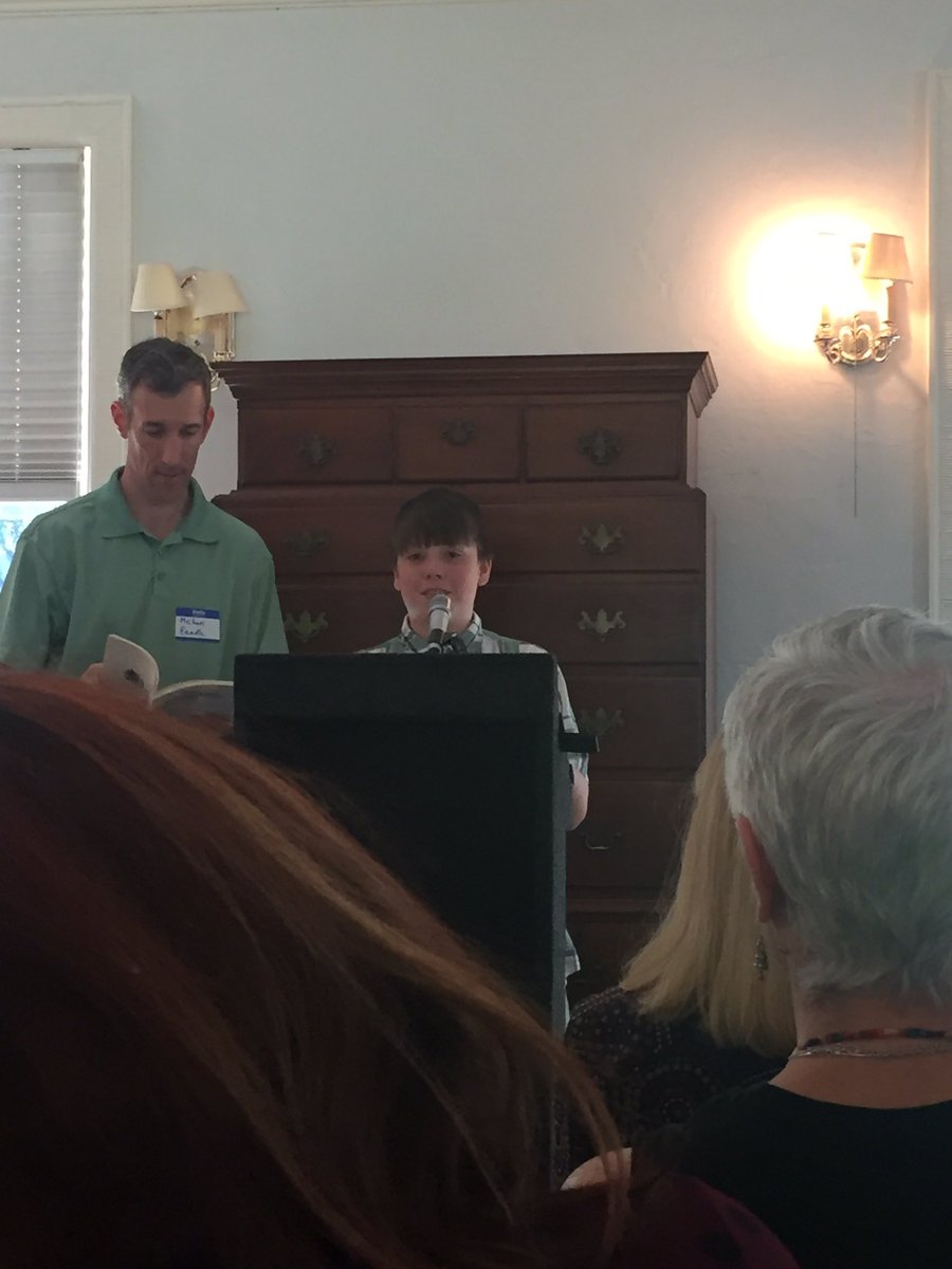 LindaBKroger's tweet photo. So proud 2 celebrate @GMSfalcon 's award-winning poet @ncpoetrysociety ceremony today! #supportyoungwriters #speakwpower #hememorizedhispoem https://t.co/gLgA0e3TzJ