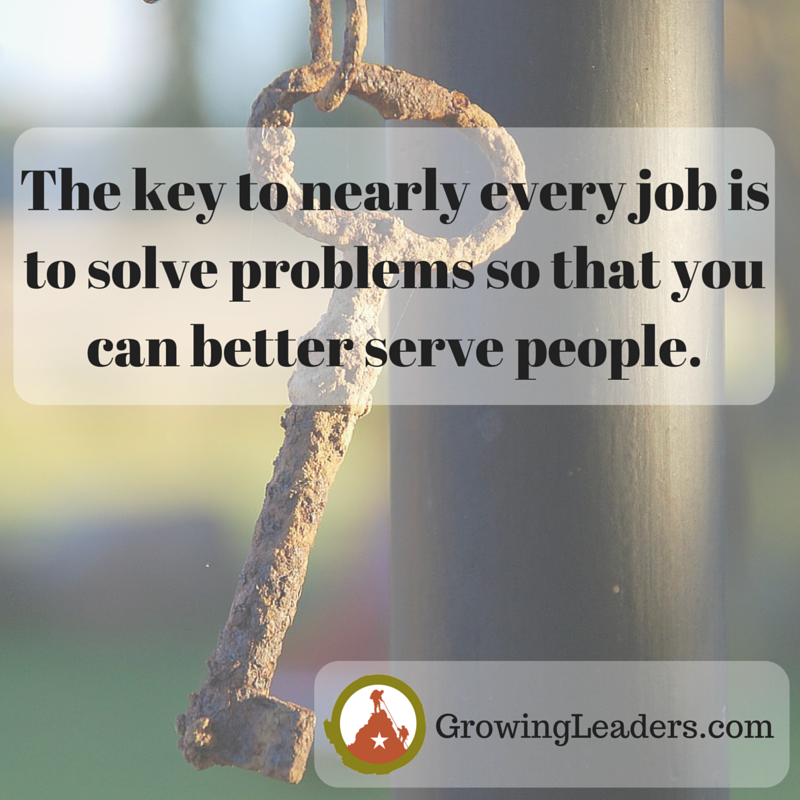 We must develop young leaders that can solve problems and serve people.