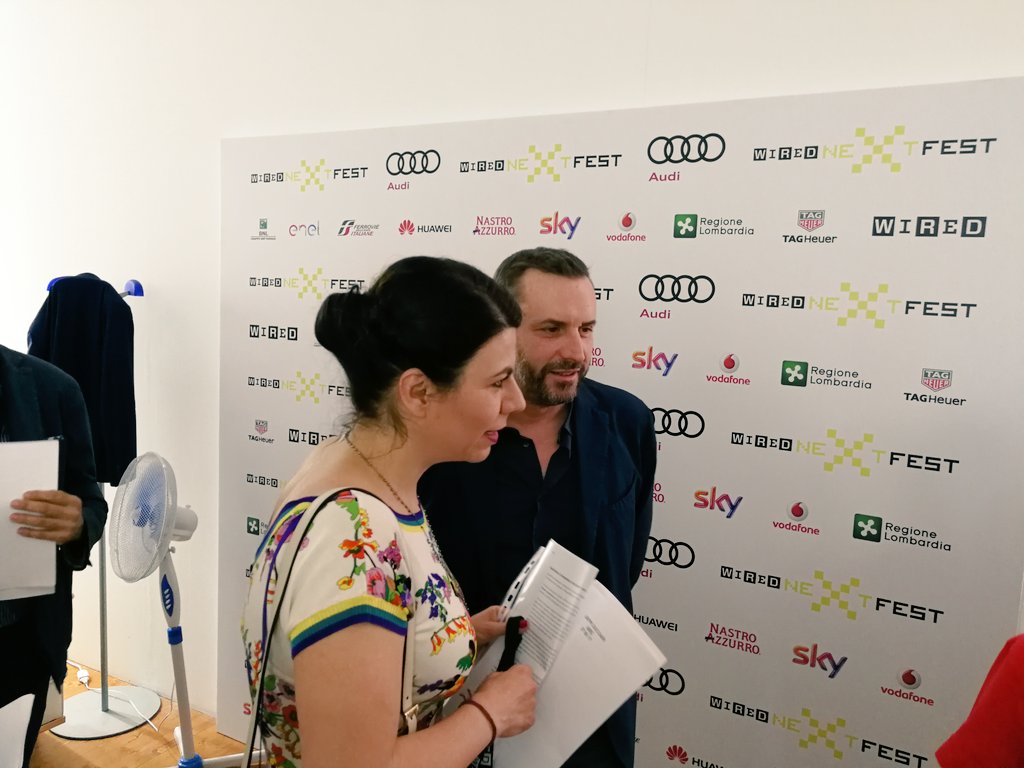 wireditalia's tweet photo. .@AndreaZalone e @GeppiC nell'area hospitality #wnf17 #wnflive https://t.co/TOO9gwV21h