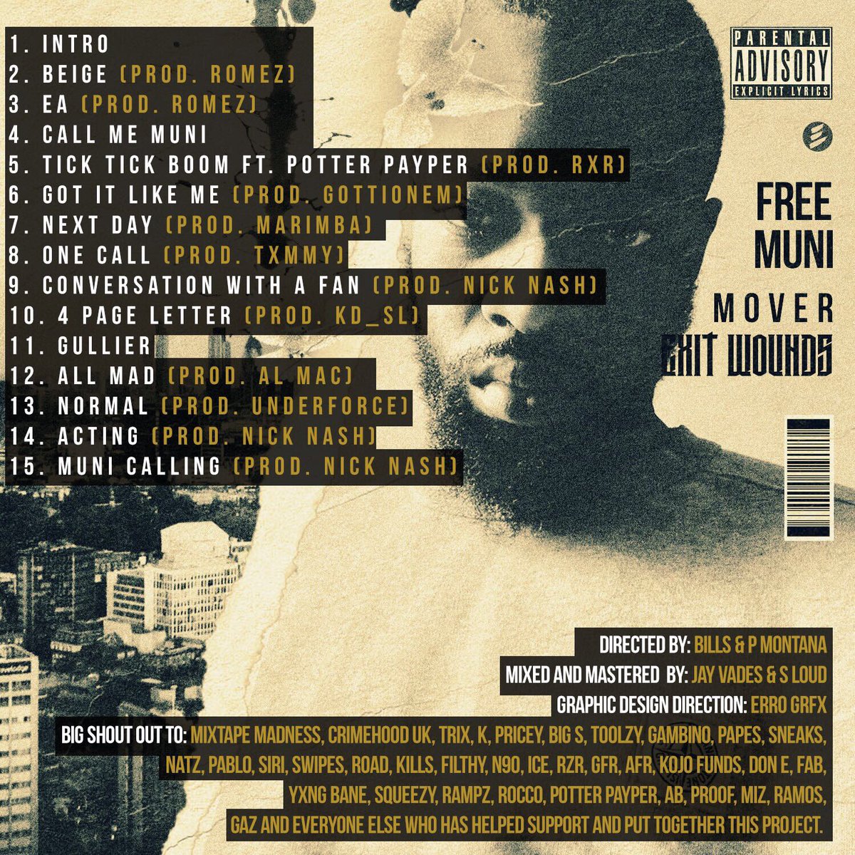 MadebyMuni's tweet photo. Exit wounds is done! Shout out all the producers that made it on there, coming soon.. https://t.co/daI2Q8UqpG