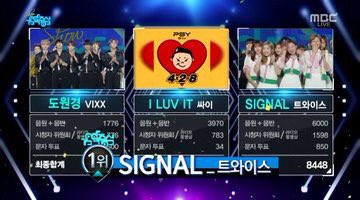 dachaeyumi's tweet photo. Congrats @JYPETWICE for winning 1st place on Music Core!! 👏💕#Signal4thWin https://t.co/n7absLF2eM