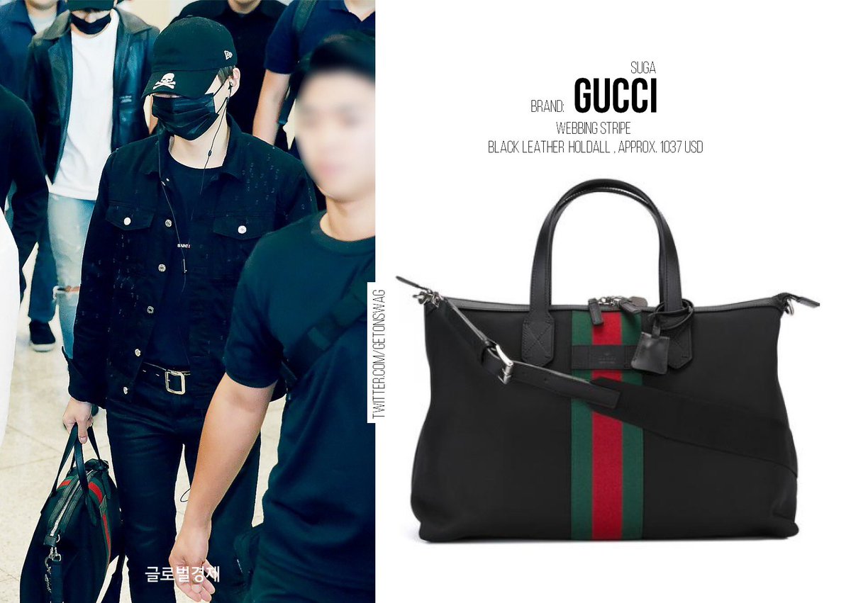 Beyond The Style ✼ Alex ✼ on X: JUNGKOOK #BTS 180903 airport #JUNGKOOK #정국  #방탄소년단 LOUIS VUITTON Black Keepall Bandoulière Bag bd gift 🎁 from #Jimin   / X