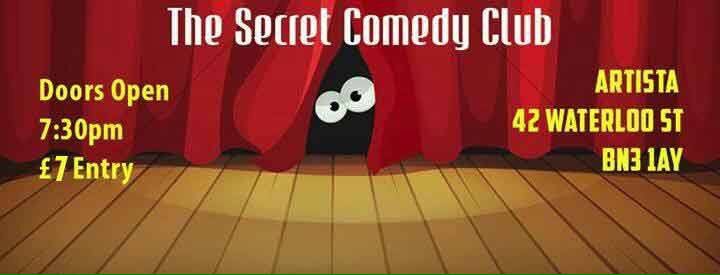 CharsleySarah's tweet photo. #SecretComedyClub MAY SPECIAL. Tonight 8pm @ArtistaStudio Waterloo Street #Brighton #comedy #livecomedy #standupcomedy #comedyshow https://t.co/lidf6AxHzd
