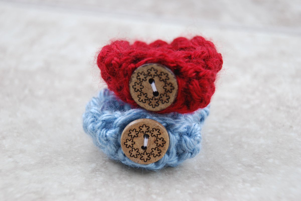 Baby ID Bracelets Red and Blue - Twin Baby Anklets - adjustable tuppu.net/77183c2e #Etsy #BabyAnklet
