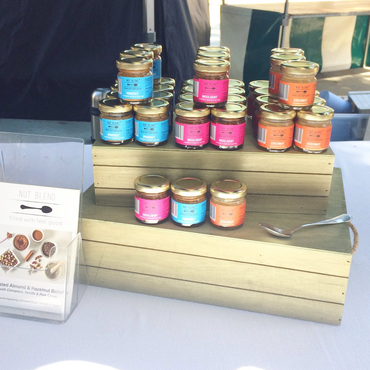 nutblend's tweet photo. Find us @partridgesfoods market for guilt-free, delicious nut butter - and what else would you pair with an ice cream sundae? #nutblend https://t.co/e2w0s4yvrl