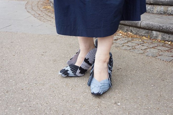 sobore's tweet photo. Japanese shoemaker Kyoto Ohata and her pigeon-themed shoes 😲 https://t.co/Du4lZ8xKvf