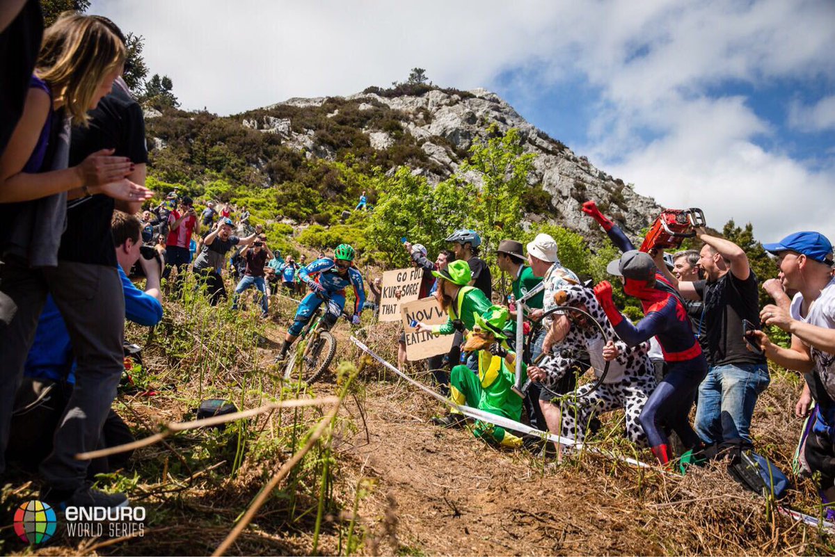 Pro mountainbiking is most dramatic sport u can watch. 
<a href="/EmeraldEnduro/">Emerald Enduro</a> round of @World_Enduro in wicklow Sunday. Local <a href="/MtbGC/">Greg Callaghan</a> leads overall!
