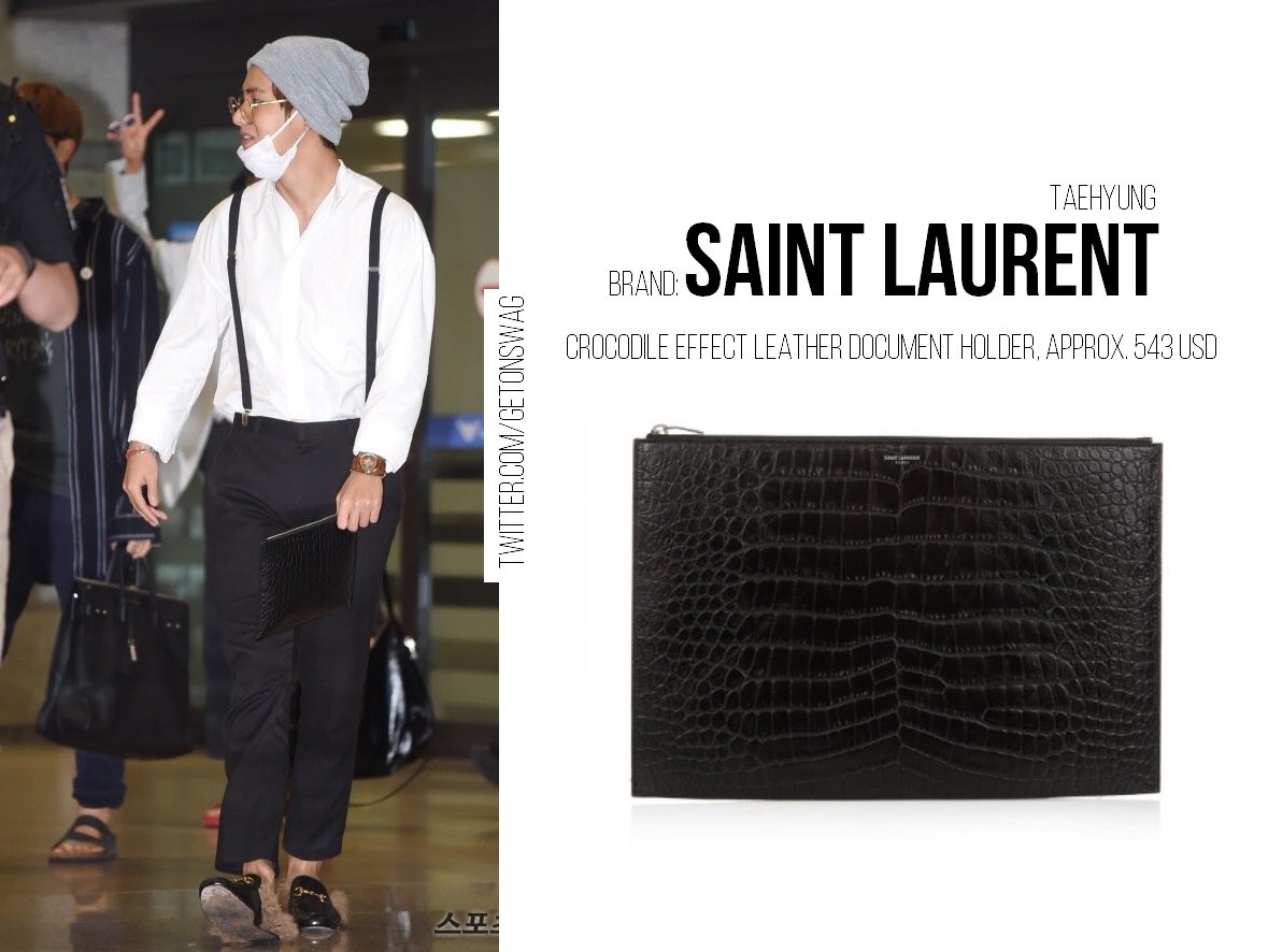 Beyond The Style ✼ Alex ✼ on X: TAEHYUNG #BTS 180514 airport #TAEHYUNG #태형  #방탄소년단 TOD'S medium travel suede bag gift 🎁 from @VShock1230   / X