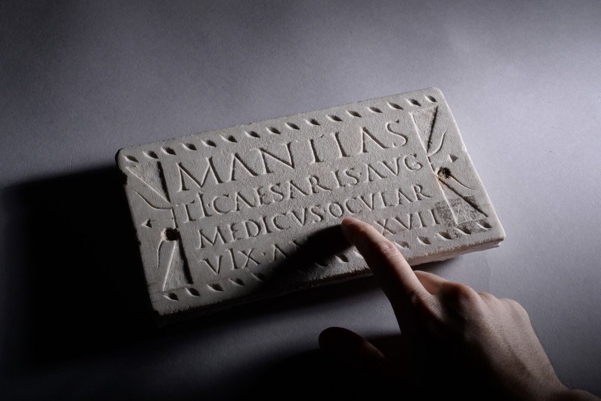 RatedPhinx's tweet image. Important Ancient Roman Marble Inscription for Eye Doctor of Emperor Tiberius goo.gl/Dw3lt1