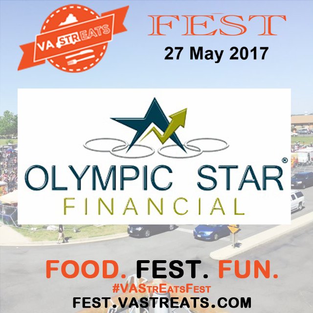 VAStrEats's tweet photo. Thanks to our sponsor Olympic Star Financial Group! #VAStrEatsFest https://t.co/iuWCzes1me