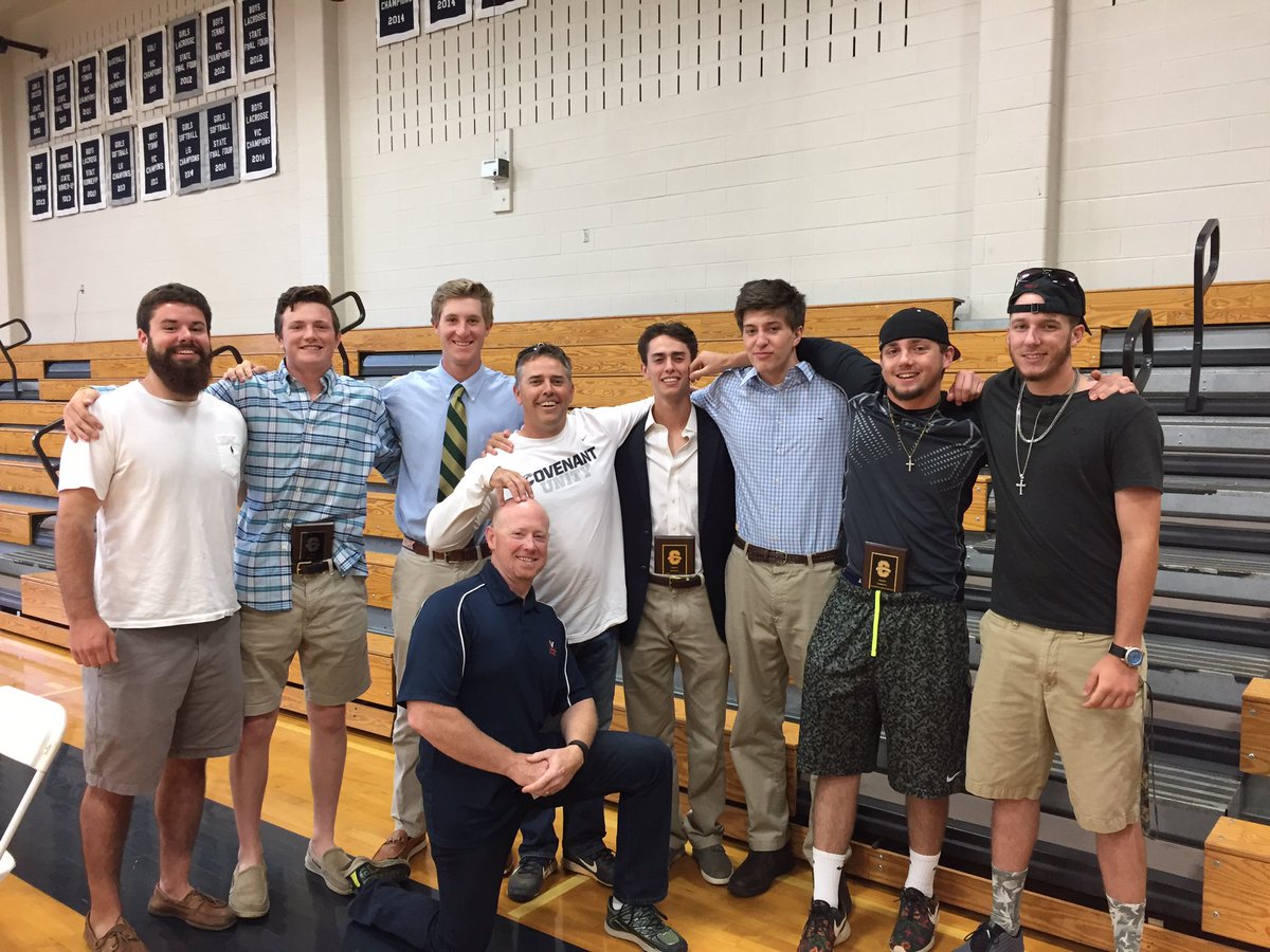 Covenant Baseball had a great time celebrating season with our team yesterday. Picture with last to leave players; wish we'd gotten everyone