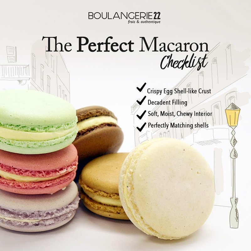 What makes the perfect macaron? Here's a checklist! #Boulangerie22