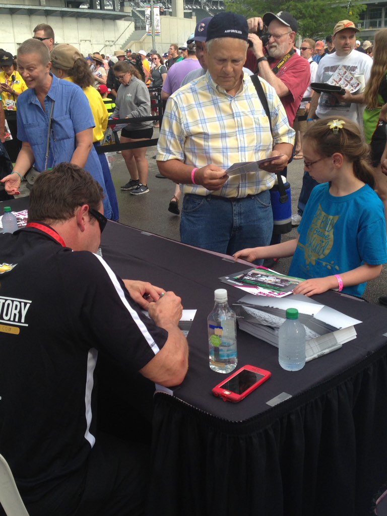 Legends Day here at <a href="/IMS/">Indianapolis Motor Speedway</a>. Autograph session in the Pagoda Plaza till 10! #Indy500 -PR